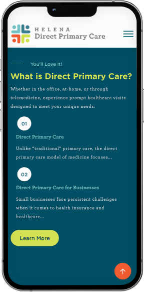 Helena Direct Primary Care mobile website