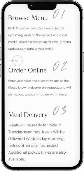 Modern Table mobile website